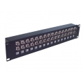 Coaxial Balun Panel 19" 32 Port BNC Female to RJ45 (Front Access)